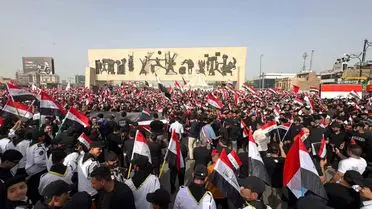 Protesto sırasında tutulan pankartlar