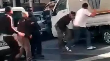 Kavga anı görüntüsü