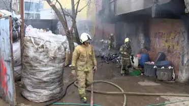 Yangın sonrası görüntü