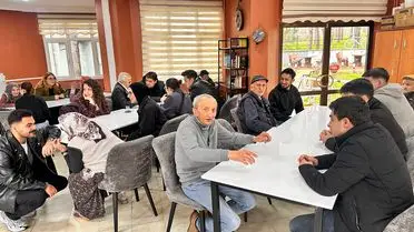 Etkinlik sırasında öğrencilerin sağlık taraması yaptığı an