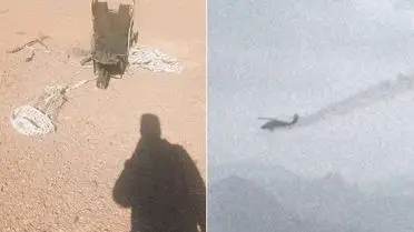 Düşürülen Amerikan savaş uçağı