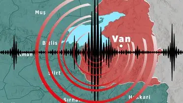 Deprem anında Tuşba bölgesinden çekilmiş fotoğraf