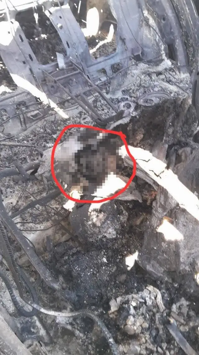 Enkazda tespit edilen yanmış vücut parçası