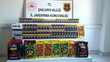 Ele geçirilen sigara paketleri ve çay torbaları