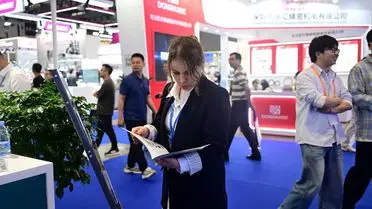 Fuar standında Bursa firmalarının sergilediği makineler