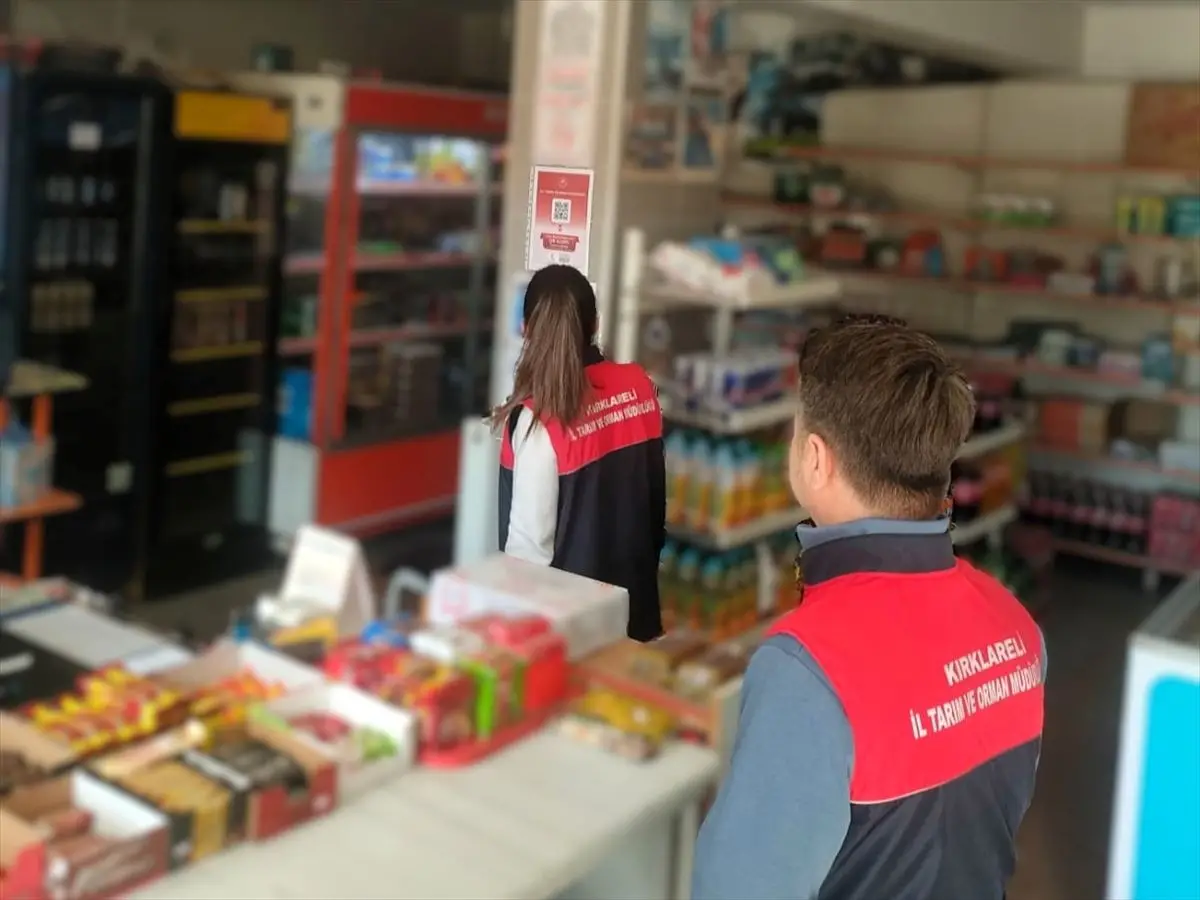 Pehlivanköy'de Gıda Denetimlerinde Hijyen ve Tarih Kontrolü Yoğunlaştı