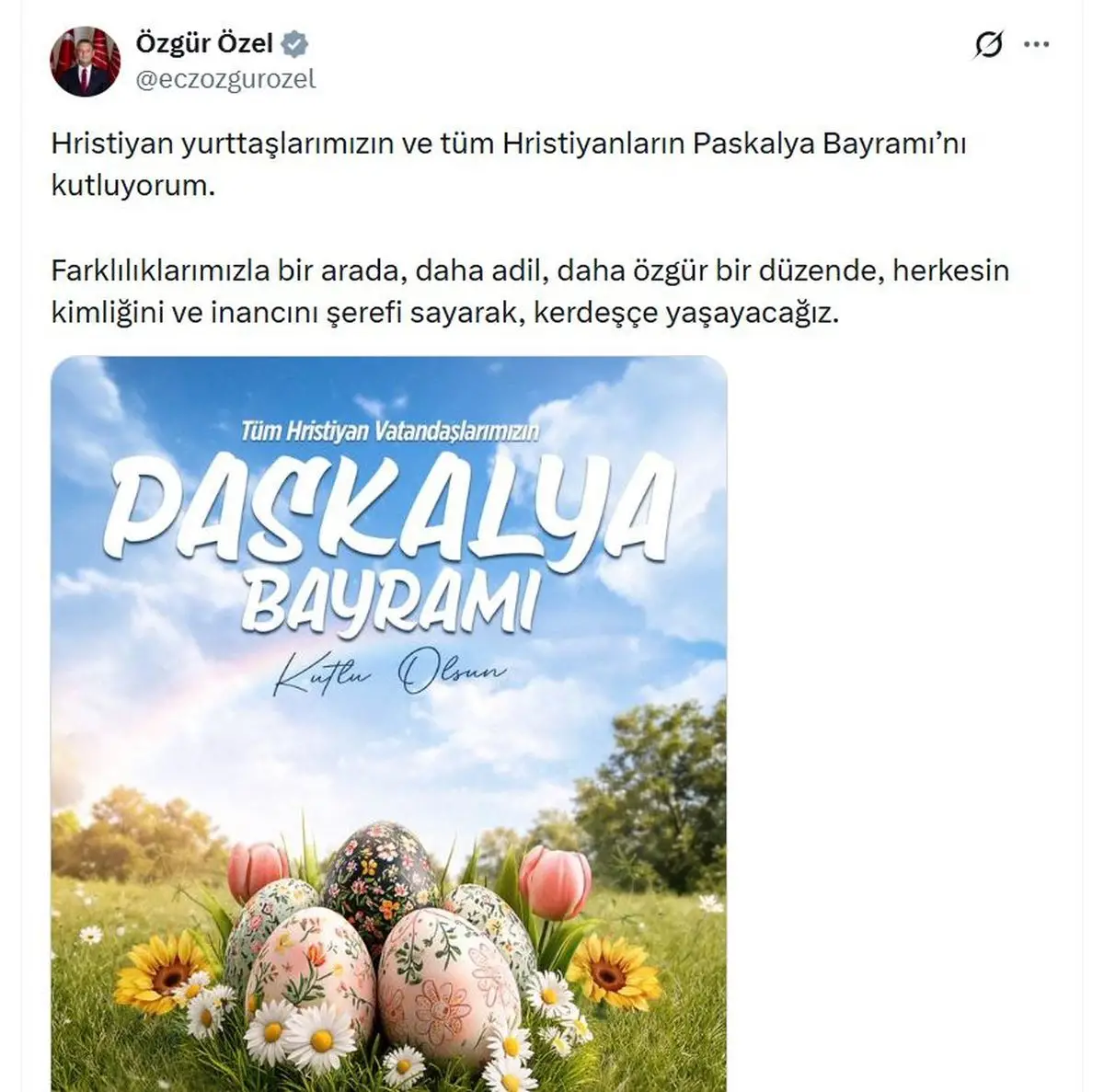 Özgür Özel, Paskalya Kutlamasında Hristiyan Liderlerle Buluştu