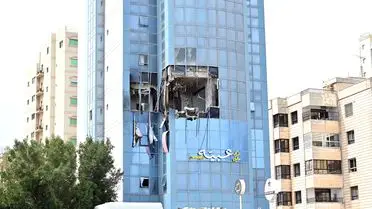 Saldırının ardından hasar gören enerji tesisi