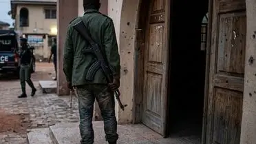 Saldırının ardından hasar gören kilise binası