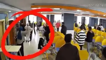 Deprem sonrası dershanenin içi