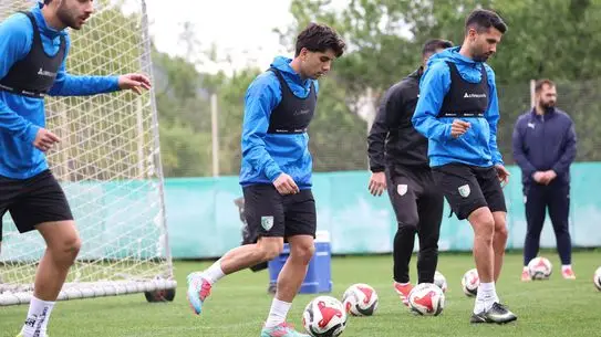 Bodrum FK ve Çorum FK maç öncesi antrenman görüntüsü
