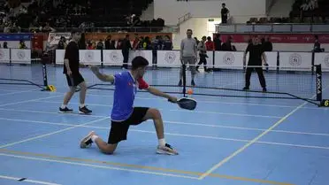 Pickleball maçından bir an