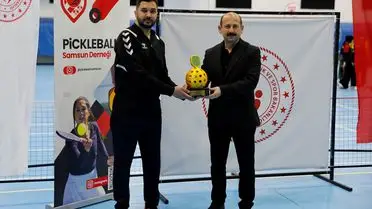Pickleball maçından bir an