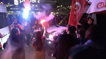 Saha içinde Trabzonspor oyuncuları