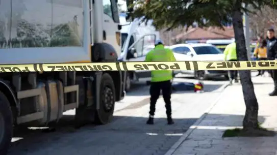 Kaza yerinde çekilmiş fotoğraf