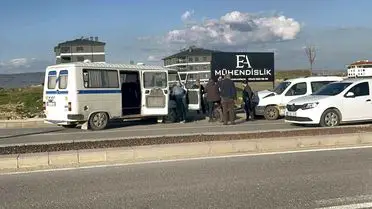 Kazanın ardından ters yöne yönelen minibüs