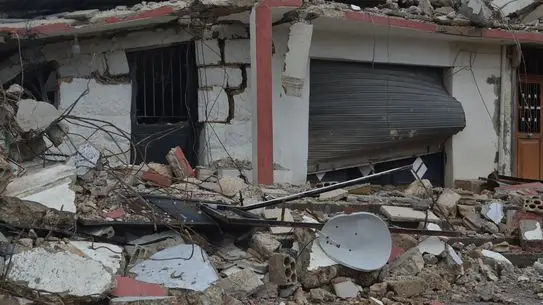 Saldırı sonrası Lübnan güneyinde yıkılan binalar