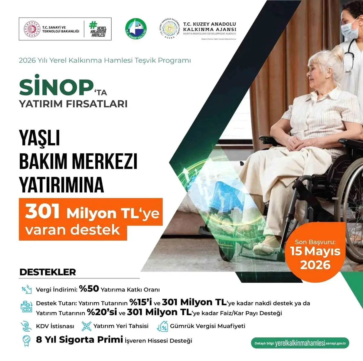 Sinop'ta Yaşlı Bakım Merkezi Projesine 301 Milyon TL Destek Açıklandı