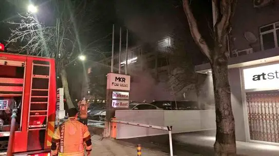 Yangın sonrası hasar görüntüsü