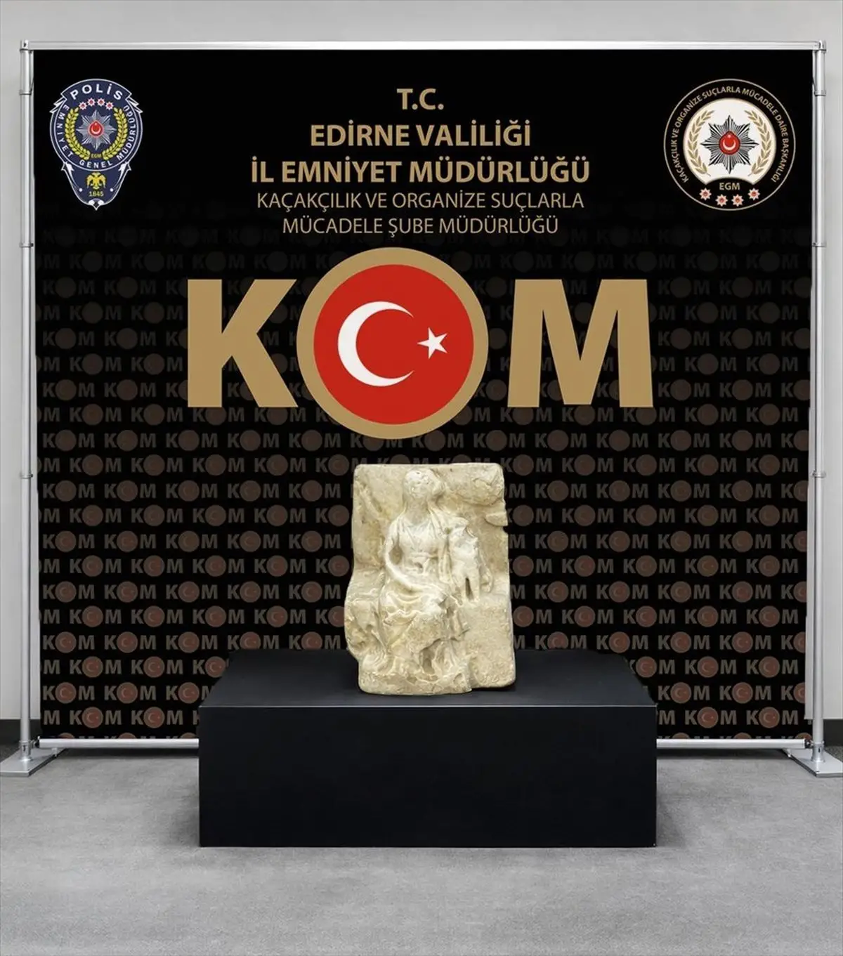 Edirne'de Kaçak Antik Kybele Heykeli Operasyonla Ele Geçirildi