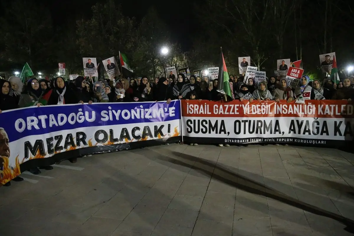 Diyarbakır’da Mescid-i Aksa Kapatma ve İsrail’in İdam Yasası Karşı Protesto