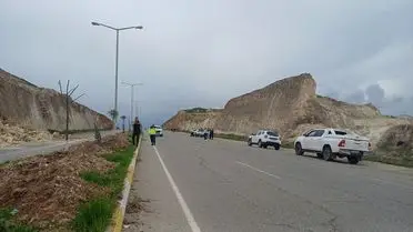 Heyelan sonrası üniversite yolu görüntüsü