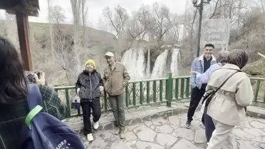 Sızır Şelalesi'nin son yağışlarla beslenen görüntüsü