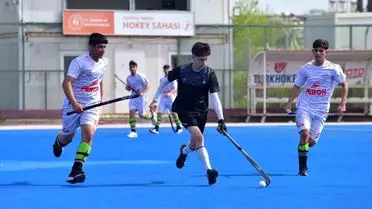 Hokey maçından bir an görüntüsü