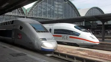 Kaza anındaki yüksek hızlı tren