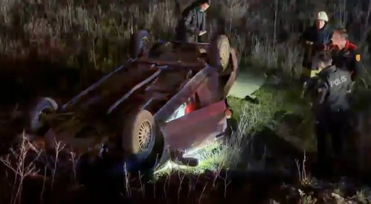 Çorum’da Takla Atan Araçta Sürücü Kayıplara Karıştı