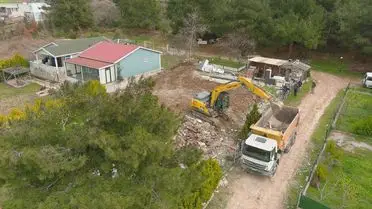 Yıkım sırasında çekilmiş fotoğraf