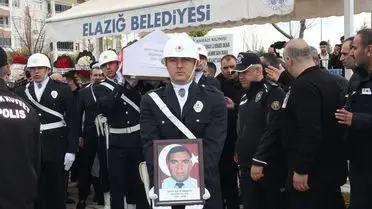 Elazığ’da düzenlenen şehit polis memuru töreni