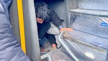 Otobüs içinde tespit edilen göçmenler