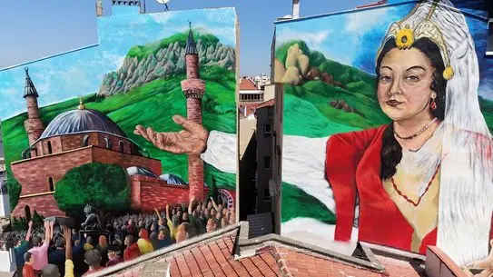 Muralın detaylı görünümü