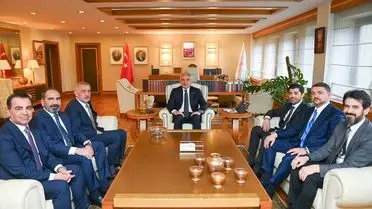 Bakan Ersoy ve TFF Başkanı Hacıosmanoğlu'nun toplantı anı