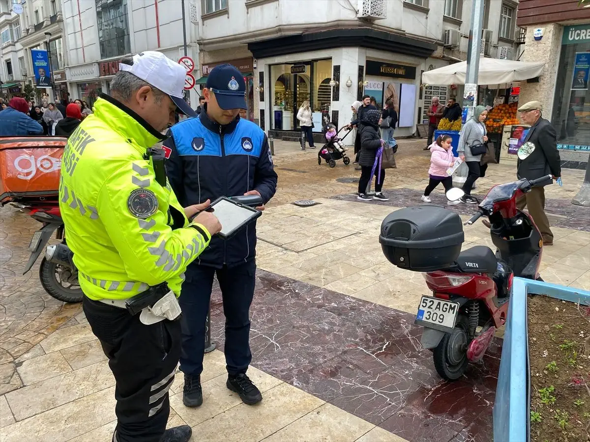 Ordu’da Trafik Denetiminde Motosiklet Sürücülerine Büyük Ceza