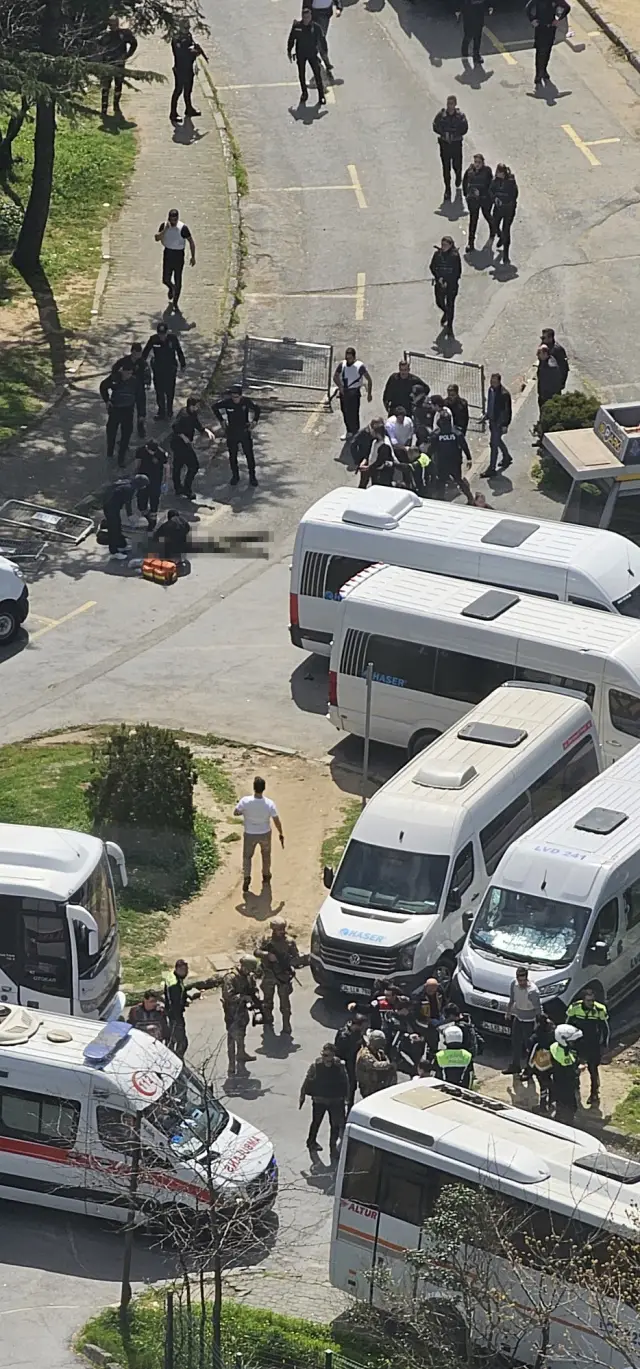 Çatışma anında güvenlik görevlileri