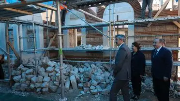 Restorasyon sürecinde Çokalca Camisi