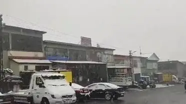 Kar yağışı sonrası Gerede'de çekilmiş manzara