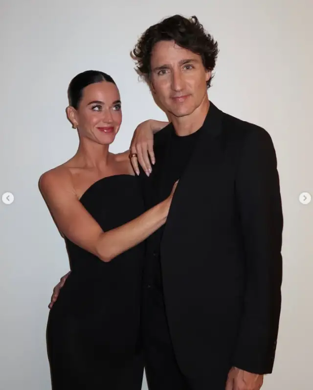 Katy Perry ve Justin Trudeau'nun samimi anı