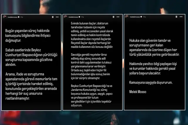 Melek Mosso sözlü açıklama yapıyor
