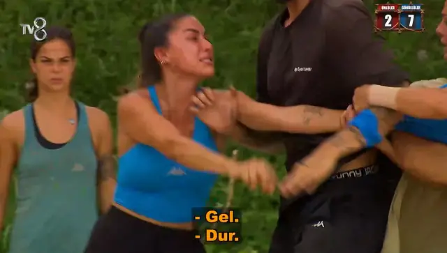 Survivor setinde gerilim anı