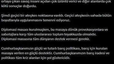 Ömer Çelik'ten Geçici Ateşkes Çağrısı: Uluslararası Toplumun Desteği Şart