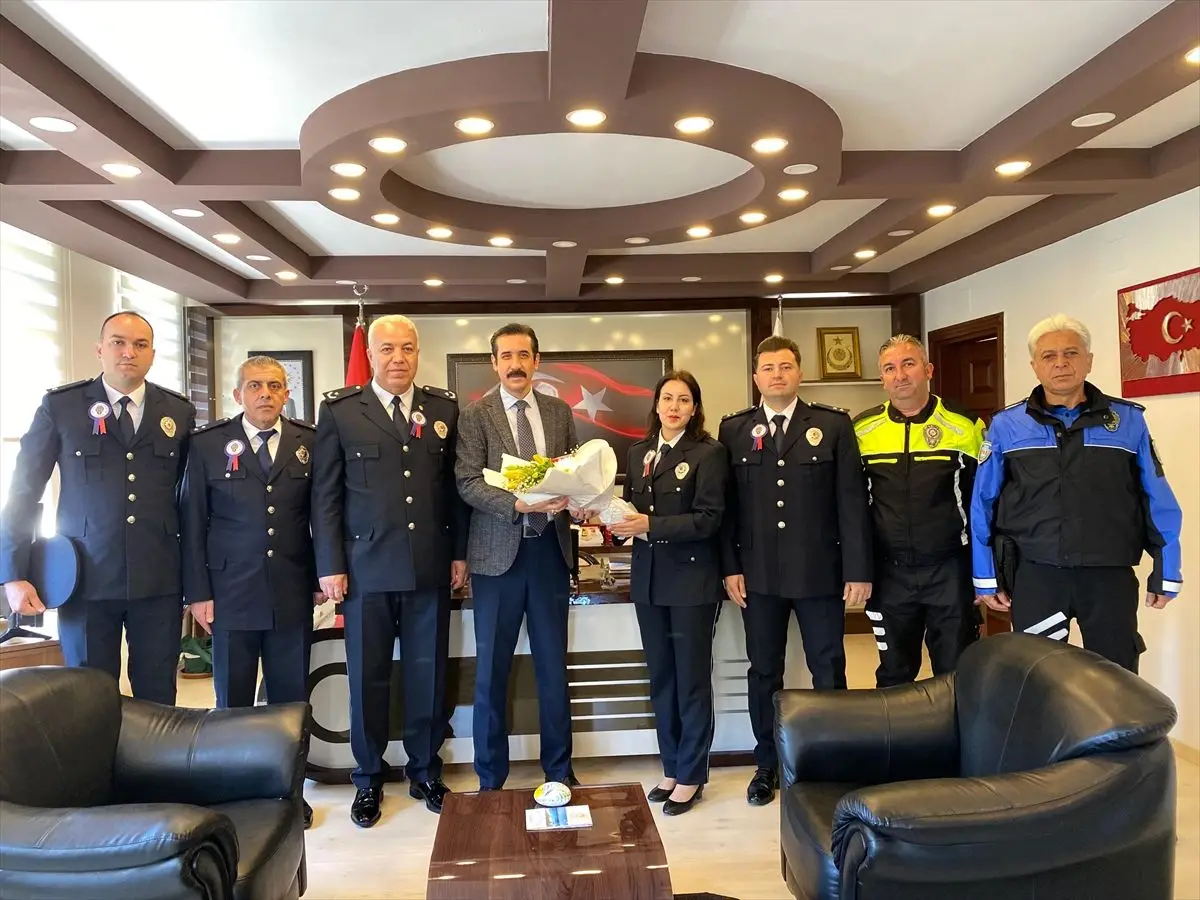 Kaymakam Topsakaloğlu, Polis Haftası kapsamında Emniyet Müdürlüğü'nü Ziyaret Etti