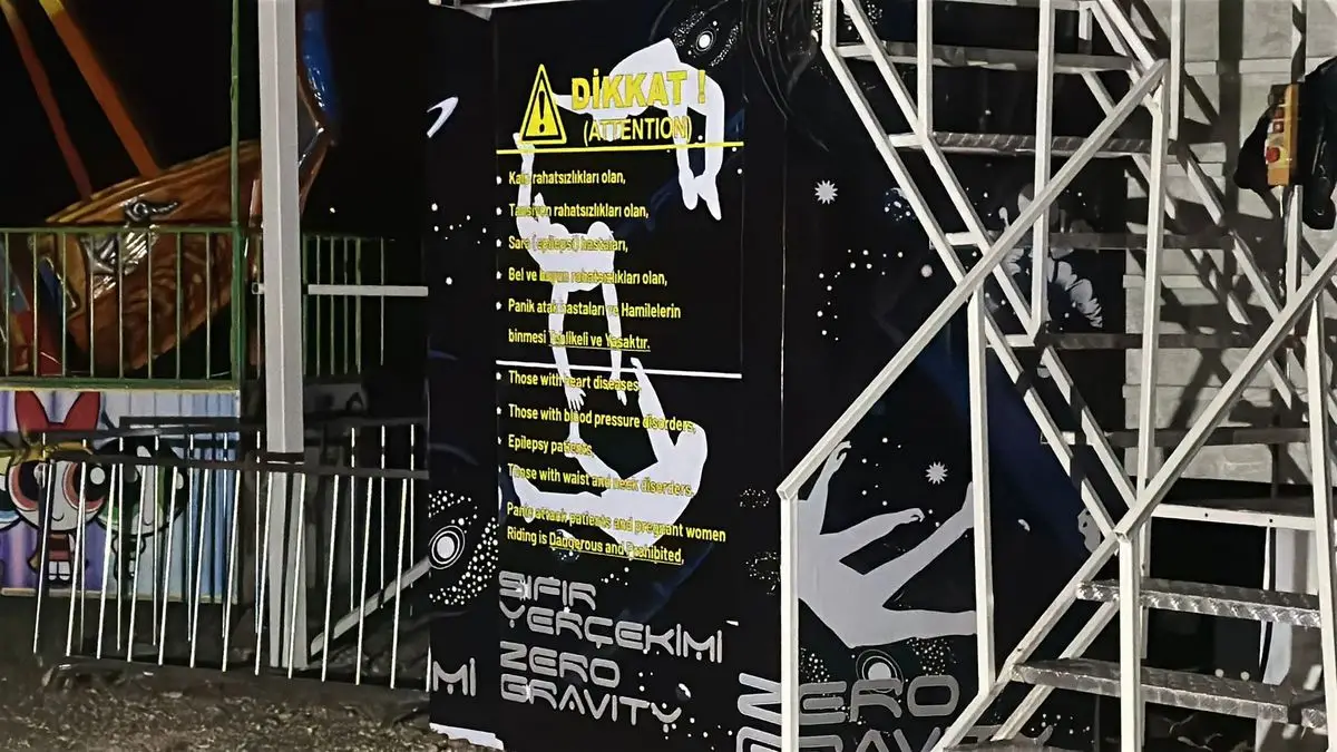 Edirne lunapark kazası sonrası olay yeri