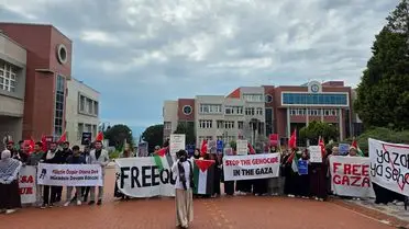 ADÜ Öğrencileri Filistin'e Destek İçin İsrail'e Karşı Protesto Düzenledi