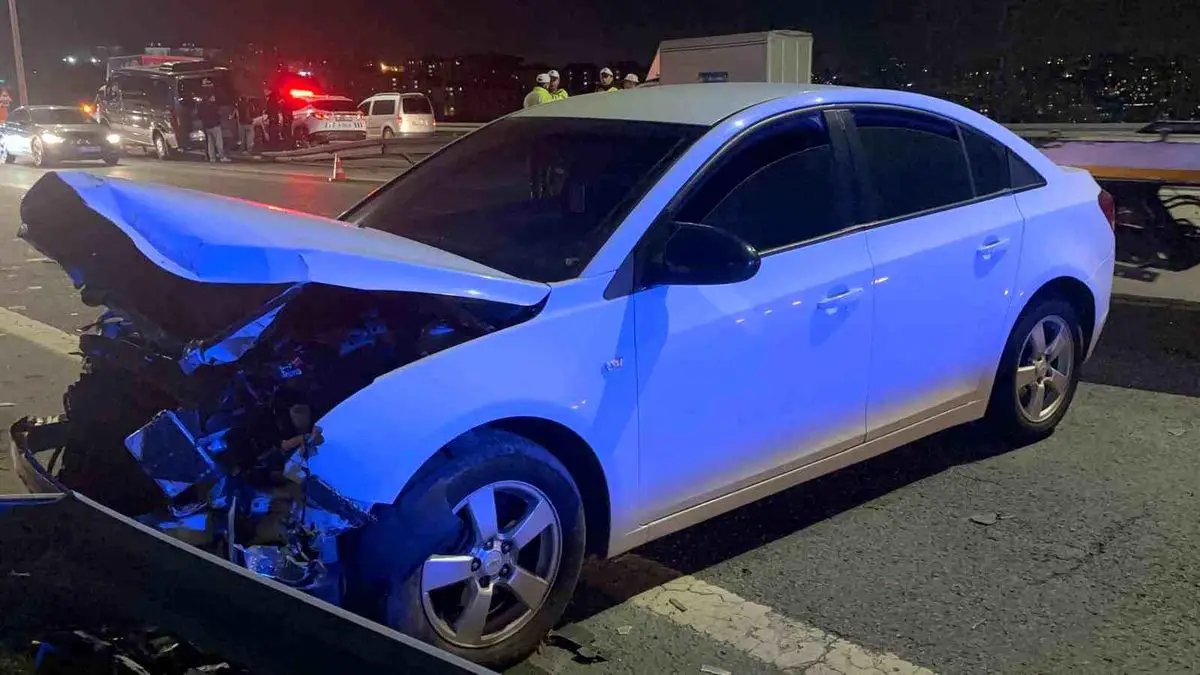 Kağıthane zincirleme kaza görüntüsü