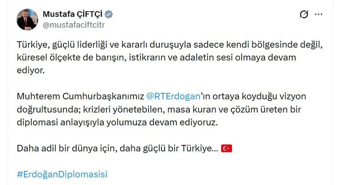 Türkiye, Küresel Barış ve Adaletin Öncüsü Olmaya Devam Ediyor