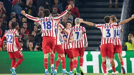 Atletico Madrid'in gol sevinci