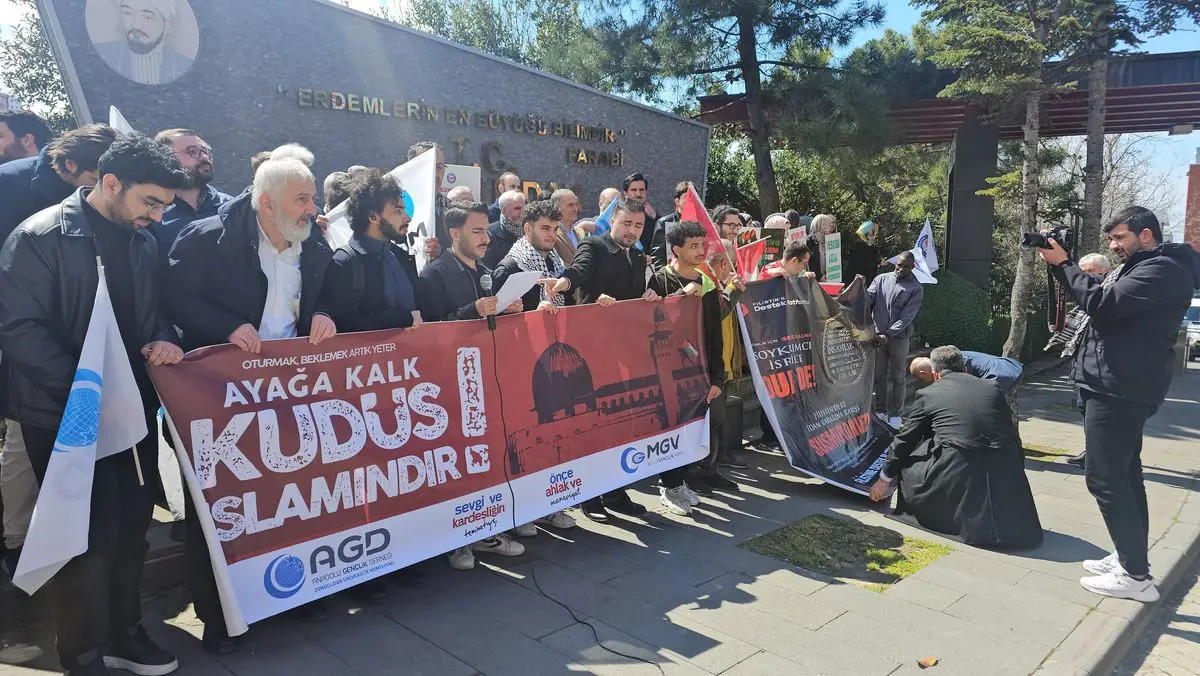 Zonguldak'ta Filistin destek gösterisi